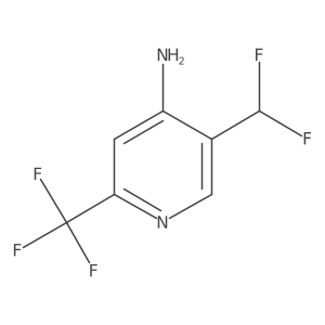 5-(Difluoromethyl)-2-(trifluoromethyl)pyridin-4-amine结构式