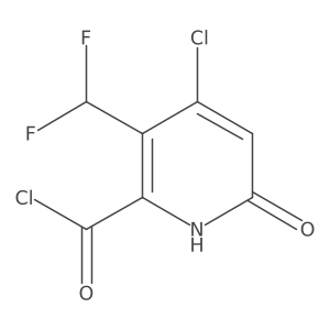 4-Chloro-3-(difluoromethyl)-6-hydroxypicolinoyl chloride Structure