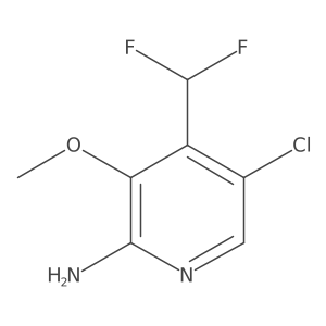 5-Chloro-4-(difluoromethyl)-3-methoxypyridin-2-amine结构式