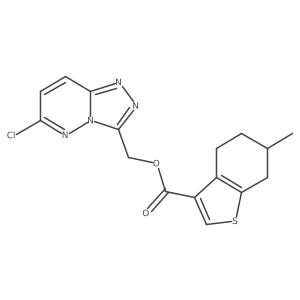 {6-Chloro-[1,2,4]triazolo[4,3-b]pyridazin-3-yl}methyl 6-methyl-4,5,6,7-tetrahydro-1-benzothiophene-3-carboxylate Structure