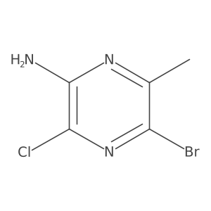 5-Bromo-3-chloro-6-methylpyrazin-2-amine Structure