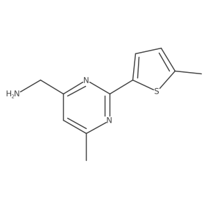 1-[6-Methyl-2-(5-methylthiophen-2-yl)pyrimidin-4-yl]methanamine Structure