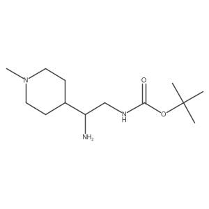 tert-butyl N-[2-amino-2-(1-methylpiperidin-4-yl)ethyl]carbamate结构式