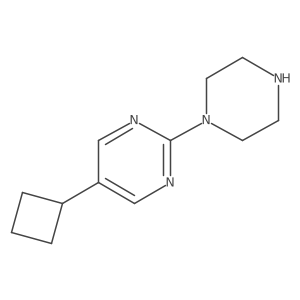 5-Cyclobutyl-2-(1-piperazinyl)pyrimidine Structure