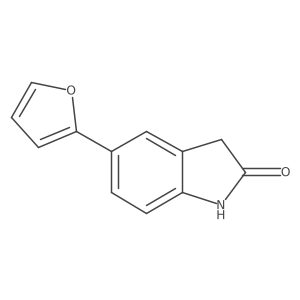 5-(2-Furyl)-1,3-dihydro-2H-indol-2-one Structure