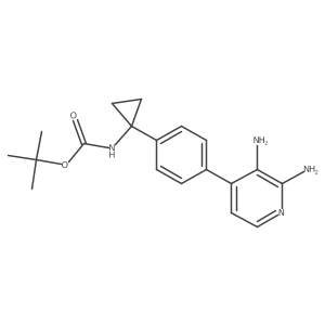 Tert-butyl (1-(4-(2,3-diaminopyridin-4-yl)phenyl)cyclopropyl)carbamate结构式