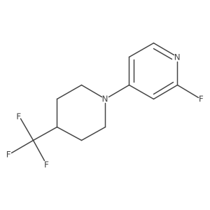 2-Fluoro-4-[4-(trifluoromethyl)piperidin-1-yl]pyridine Structure