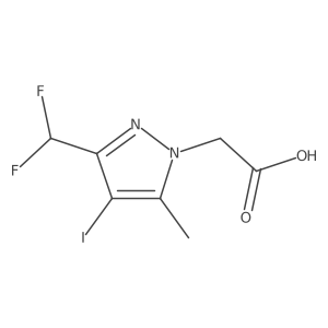 2-[3-(Difluoromethyl)-4-iodo-5-methylpyrazol-1-yl]acetic acid结构式