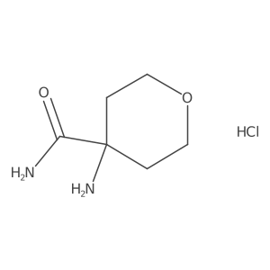 4-Aminooxane-4-carboxamide hydrochloride结构式