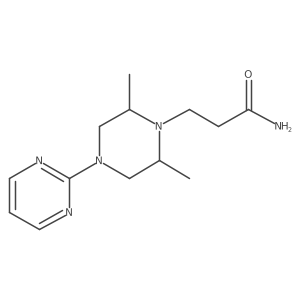 2,6-Dimethyl-4-(2-pyrimidinyl)-1-piperazinepropanamide Structure