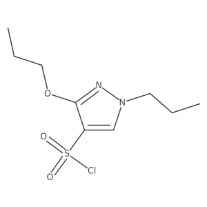 3-propoxy-1-propyl-1H-pyrazole-4-sulfonyl chloride结构式
