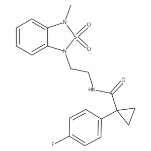 1-(4-fluorophenyl)-N-(2-(3-methyl-2,2-dioxidobenzo[c][1,2,5]thiadiazol-1(3H)-yl)ethyl)cyclopropanecarboxamide结构式