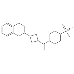 (3-(3,4-dihydroisoquinolin-2(1H)-yl)azetidin-1-yl)(1-(methylsulfonyl)piperidin-4-yl)methanone Structure