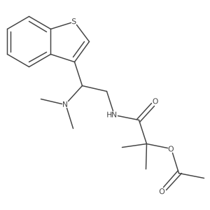 1-((2-(Benzo[b]thiophen-3-yl)-2-(dimethylamino)ethyl)amino)-2-methyl-1-oxopropan-2-yl acetate Structure