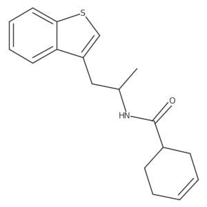 N-(1-(benzo[b]thiophen-3-yl)propan-2-yl)cyclohex-3-enecarboxamide Structure