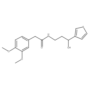 2-(3,4-dimethoxyphenyl)-N-(3-hydroxy-3-(thiophen-3-yl)propyl)acetamide Structure