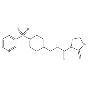 2-oxo-N-((1-(pyridin-3-ylsulfonyl)piperidin-4-yl)methyl)imidazolidine-1-carboxamide Structure