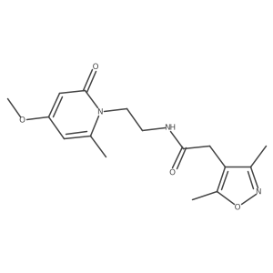 2-(3,5-dimethylisoxazol-4-yl)-N-(2-(4-methoxy-6-methyl-2-oxopyridin-1(2H)-yl)ethyl)acetamide Structure