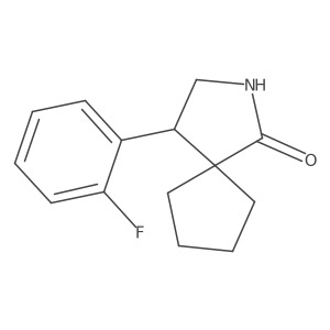 4-(2-Fluorophenyl)-2-azaspiro[4.4]nonan-1-one结构式