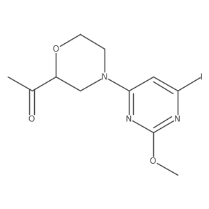 1-(4-(6-Iodo-2-methoxypyrimidin-4-yl)morpholin-2-yl)ethan-1-one结构式