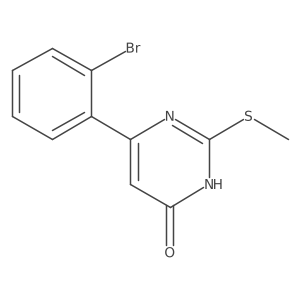 6-(2-bromophenyl)-2-(methylthio)pyrimidin-4(3H)-one结构式