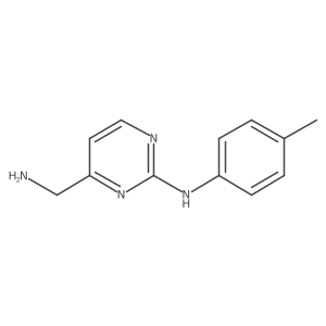 4-(aminomethyl)-N-(4-methylphenyl)pyrimidin-2-amine结构式