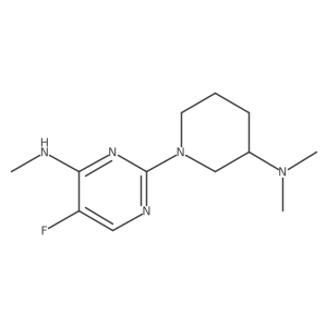2-[3-(Dimethylamino)piperidin-1-yl]-5-fluoro-N-methylpyrimidin-4-amine结构式