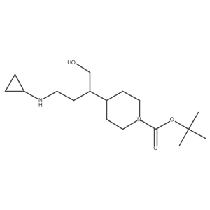 Tert-butyl 4-[4-(cyclopropylamino)-1-hydroxybutan-2-yl]piperidine-1-carboxylate结构式