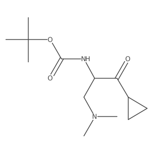 tert-butyl N-[1-cyclopropyl-3-(dimethylamino)-1-oxopropan-2-yl]carbamate Structure
