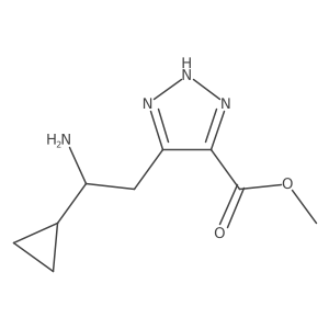 methyl 5-(2-amino-2-cyclopropylethyl)-1H-1,2,3-triazole-4-carboxylate结构式