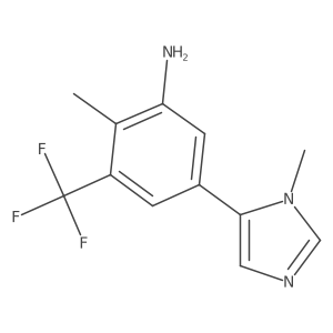 2-methyl-5-(1-methyl-1H-imidazol-5-yl)-3-(trifluoromethyl)aniline Structure