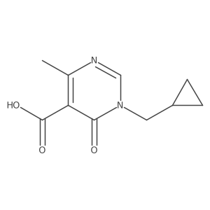 1-(Cyclopropylmethyl)-4-methyl-6-oxo-1,6-dihydropyrimidine-5-carboxylic acid结构式