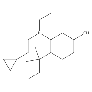 3-[(2-Cyclopropylethyl)(ethyl)amino]-4-(2-methylbutan-2-yl)cyclohexan-1-ol结构式