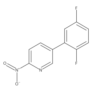 5-(2,5-Difluorophenyl)-2-nitropyridine结构式