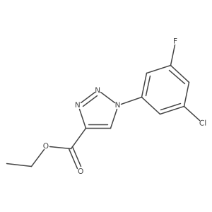 ethyl 1-(3-chloro-5-fluorophenyl)-1H-1,2,3-triazole-4-carboxylate结构式