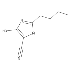 2-butyl-5-hydroxy-1H-imidazole-4-carbonitrile Structure