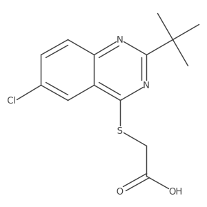 2-[(2-Tert-butyl-6-chloroquinazolin-4-yl)sulfanyl]acetic acid Structure