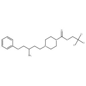 (R)-2,2,2-Trichloroethyl 4-(3-amino-4-(phenylthio)butyl)piperazine-1-carboxylate Structure