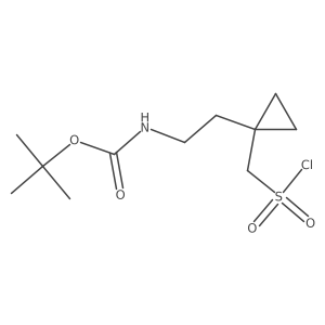 tert-butyl N-(2-{1-[(chlorosulfonyl)methyl]cyclopropyl}ethyl)carbamate结构式