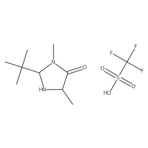 (2S,5R)-2-(tert-Butyl)-3,5-dimethylimidazolidin-4-one trifluoromethanesulfonate Structure