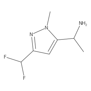 (1S)-1-[3-(difluoromethyl)-1-methyl-1H-pyrazol-5-yl]ethan-1-amine结构式