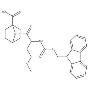 7-[(2S)-2-({[(9H-fluoren-9-yl)methoxy]carbonyl}amino)-4-(methylsulfanyl)butanoyl]-7-azabicyclo[2.2.1]heptane-1-carboxylic acid结构式