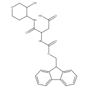 3-({[(9H-fluoren-9-yl)methoxy]carbonyl}amino)-3-[(3-hydroxyoxan-4-yl)carbamoyl]propanoic acid结构式