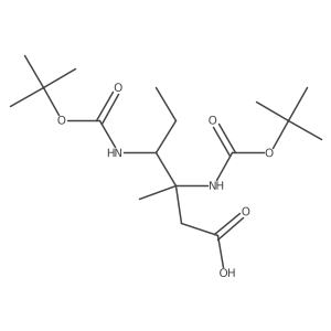3,4-Bis({[(tert-butoxy)carbonyl]amino})-3-methylhexanoic acid Structure