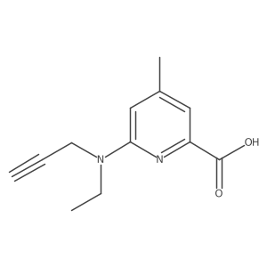 6-[Ethyl(prop-2-yn-1-yl)amino]-4-methylpyridine-2-carboxylic acid结构式