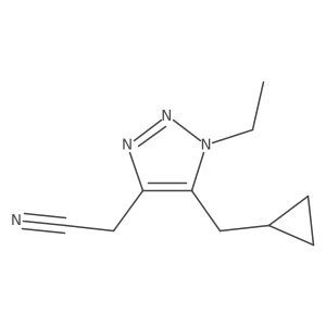 2-[5-(cyclopropylmethyl)-1-ethyl-1H-1,2,3-triazol-4-yl]acetonitrile Structure