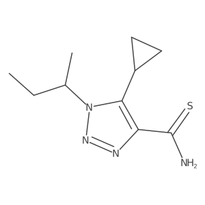 1-(butan-2-yl)-5-cyclopropyl-1H-1,2,3-triazole-4-carbothioamide结构式
