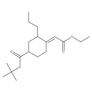 tert-butyl (4Z)-4-(2-ethoxy-2-oxoethylidene)-3-propylpiperidine-1-carboxylate Structure