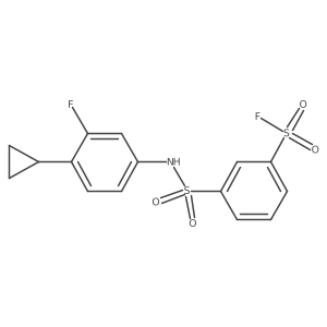 3-[(4-Cyclopropyl-3-fluorophenyl)sulfamoyl]benzene-1-sulfonyl fluoride Structure