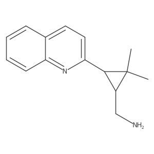 rac-[(1R,3R)-2,2-dimethyl-3-(quinolin-2-yl)cyclopropyl]methanamine结构式